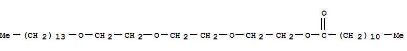 2-[2-[2-(tetradecyloxy)ethoxy]ethoxy]ethyl laurate molecular structure