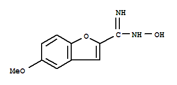 2-Benzofurancarboximidamide, N-hydroxy-5-methoxy- molecular structure