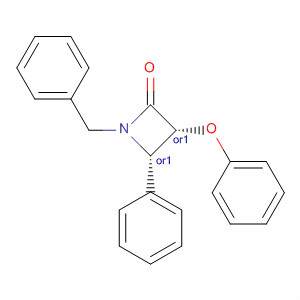 2-Azetidinone, 3-phenoxy-4-phenyl-1-(phenylmethyl)-, (3R,4S)-rel- molecular structure