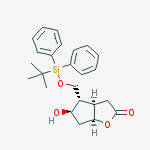 (3aR,4S,5R,6aS)-4-(tert-Butyldiphenylsilyloxy)methyl-5-hydroxy-hexahydro-2H-cyclopenta[b]furan-2-one molecular structure