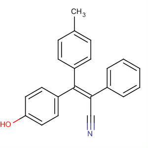 Benzeneacetonitrile, a-[(4-hydroxyphenyl)(4-methylphenyl)methylene]-,(Z)- molecular structure