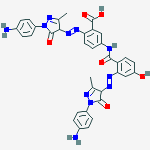 2-[[1-(4-aminophenyl)-4,5-dihydro-3-methyl-5-oxo-1H-pyrazol-4-yl]azo]-5-[[2-[[1-(4-aminophenyl)-4,5-dihydro-3-methyl-5-oxo-1H-pyrazol-4-yl]azo]-4-hydroxybenzoyl]amino]benzoic acid