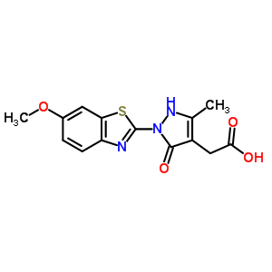 1H-Pyrazole-4-acetic acid, 5-hydroxy-1-(6-methoxy-2-benzothiazolyl)-3- methyl-