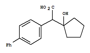 alpha-(1-Hydroxycyclopentyl)-biphenylacetic acid, (+)-
