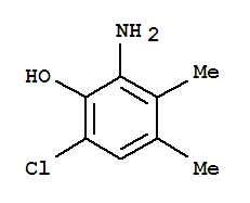 Phenol,  2-amino-6-chloro-3,4-dimethyl- molecular structure