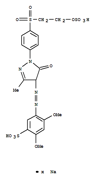 5-[[4,5-dihydro-3-methyl-5-oxo-1-[4-[[2-(sulphooxy)ethyl]sulphonyl]phenyl]-1H-pyrazol-4-yl]azo]-2,4-dimethoxybenzenesulphonic acid, sodium salt