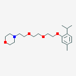 4-[2-(2-{2-[5-methyl-2-(propan-2-yl)phenoxy]ethoxy}ethoxy)ethyl]morpholine molecular structure