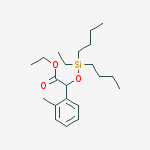 ethyl {[dibutyl(ethyl)silyl]oxy}(2-methylphenyl)acetate molecular structure