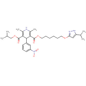 3,5-Pyridinedicarboxylic acid,1,4-dihydro-2,6-dimethyl-4-(3-nitrophenyl)-,6-[[5-(1-methylethyl)-1H-pyrazol-3-yl]oxy]hexyl 2-methylpropyl ester