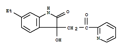 6-ETHYL-3-HYDROXY-3-(2-OXO-2-PYRIDIN-2-YL-ETHYL)-1,3-DIHYDRO-INDOL-2-ONE molecular structure