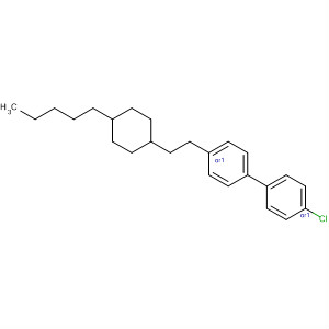 1,1'-Biphenyl, 4-chloro-4'-[2-(4-pentylcyclohexyl)ethyl]-, trans- molecular structure
