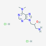 1-amino-3-[6-(dimethylamino)-9H-purin-9-yl]propan-2-ol dihydrochloride molecular structure