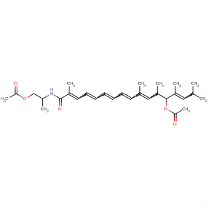 2,4,6,8,10,14-Heptadecahexaenamide,13-(acetyloxy)-N-[2-(acetyloxy)-1-methylethyl]-2,10,12,14,16-pentamethyl- molecular structure