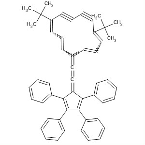 1,3,9,11-Cyclotridecatetraene-5,7-diyne,4,9-bis(1,1-dimethylethyl)-13-[(2,3,4,5-tetraphenyl-2,4-cyclopentadien-1-ylidene)ethenylidene]- molecular structure