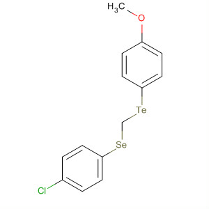 Benzene, 1-chloro-4-[[[(4-methoxyphenyl)telluro]methyl]seleno]- molecular structure