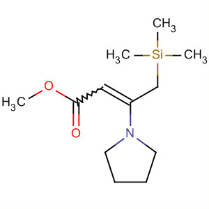 2-Butenoic acid, 3-(1-pyrrolidinyl)-4-(trimethylsilyl)-, methyl ester molecular structure