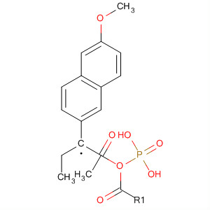 Phosphonic acid, [2-(6-methoxy-2-naphthalenyl)-1-oxopropyl]-, dimethylester molecular structure