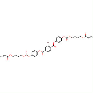 1,4-Benzenedicarboxylic acid, 2-bromo-,bis[4-[[[4-[(1-oxo-2-propenyl)oxy]butoxy]carbonyl]oxy]phenyl] ester molecular structure