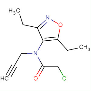 Acetamide, 2-chloro-N-(3,5-diethyl-4-isoxazolyl)-N-2-propynyl- molecular structure