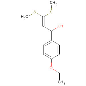 Benzenemethanol, a-[2,2-bis(methylthio)ethenyl]-4-ethoxy- molecular structure