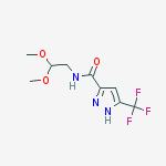 3-(TRIFLUOROMETHYL)-N-(2,2-DIMETHOXYETHYL)-1H-PYRAZOLE-5-CARBOXAMIDE molecular structure