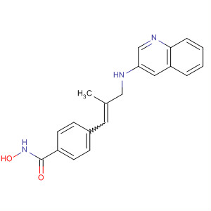Benzamide, N-hydroxy-4-[2-methyl-3-(3-quinolinylamino)-1-propenyl]- molecular structure