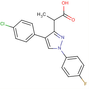 1H-Pyrazole-3-propanoic acid, 4-(4-chlorophenyl)-1-(4-fluorophenyl)- molecular structure