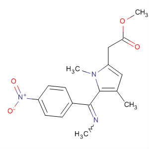 1H-Pyrrole-2-acetic acid,1,4-dimethyl-5-[(methylimino)(4-nitrophenyl)methyl]-, methyl ester molecular structure