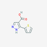 1H-Pyrazole-4-carboxylic acid, 3-(2-thienyl)- molecular structure