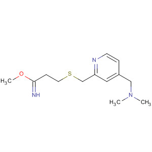 Propanimidic acid,3-[[[4-[(dimethylamino)methyl]-2-pyridinyl]methyl]thio]-, methyl ester molecular structure