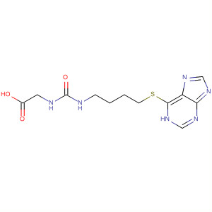 Glycine, N-[[[4-(1H-purin-6-ylthio)butyl]amino]carbonyl]- molecular structure