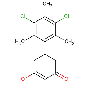 2-Cyclohexen-1-one, 5-(3,5-dichloro-2,4,6-trimethylphenyl)-3-hydroxy- molecular structure