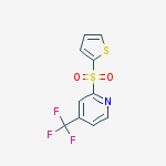 PYRIDINE, 2-(2-THIENYLSULFONYL)-4-(TRIFLUOROMETHYL)- molecular structure