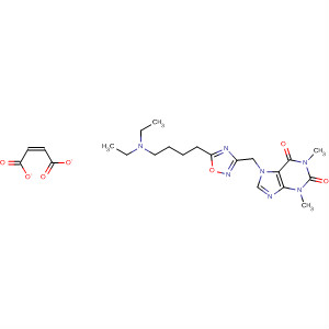 1H-Purine-2,6-dione,7-[[5-[4-(diethylamino)butyl]-1,2,4-oxadiazol-3-yl]methyl]-3,7-dihydro-1,3-dimethyl-, (2Z)-2-butenedioate (1:1) molecular structure