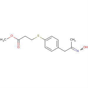 Propanoic acid, 3-[[4-[2-(hydroxyimino)propyl]phenyl]thio]-, methyl ester molecular structure