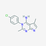 3-(4-chlorophenyl)-2,5-dimethyl-3H-pyrrolo[2,3-d]pyrimidin-4-amine molecular structure