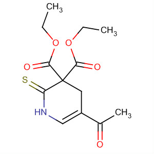 3,3(2H)-Pyridinedicarboxylic acid, 5-acetyl-1,4-dihydro-2-thioxo-,diethyl ester molecular structure