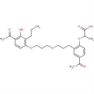 Propanoic acid,2-[4-acetyl-3-[3-(4-acetyl-3-hydroxy-2-propylphenoxy)propoxy]-2-propylphenoxy]- molecular structure