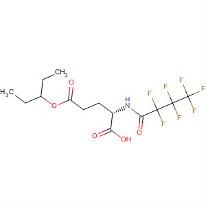 Glutamic acid, N-(2,2,3,3,4,4,4-heptafluoro-1-oxobutyl)-,1-(1-ethylpropyl) ester molecular structure