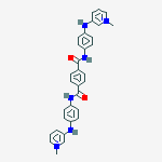 3,3'-(1,4-PHENYLENEBIS(CARBONYLIMINO-4,1-PHENYLENEIMINO))BIS(1-METHYLPYRIDINIUM) molecular structure