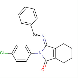 1H-Isoindol-1-one,2-(4-chlorophenyl)-2,3,4,5,6,7-hexahydro-3-[(phenylmethyl)imino]- molecular structure