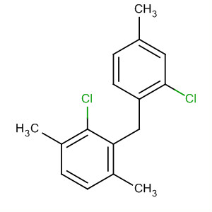 Benzene, chloro[(chloro-4-methylphenyl)methyl]-1,4-dimethyl- molecular structure