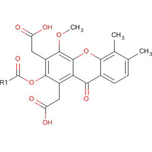 9H-Xanthene-1,3-diacetic acid, 4-methoxy-9-oxo-, dimethyl ester molecular structure