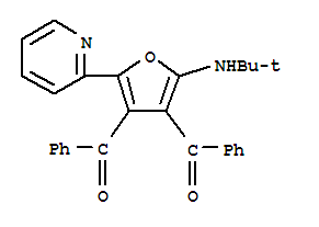 METHANONE,[2-[(1,1-DIMETHYLETHYL)AMINO]-5-(PYRIDIN-2-YL)-3,4-FURANDIYL]BIS[PHENYL- molecular structure