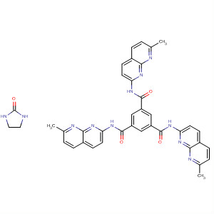 1,3,5-Benzenetricarboxamide,N,N',N''-tris(7-methyl-1,8-naphthyridin-2-yl)-, compd. with2-imidazolidinone (1:1) molecular structure