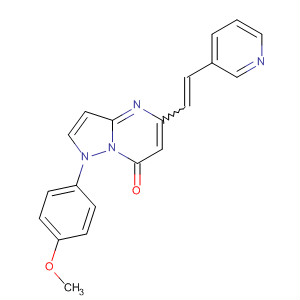 Pyrazolo[1,5-a]pyrimidin-7(1H)-one,1-(4-methoxyphenyl)-5-[2-(3-pyridinyl)ethenyl]-, (E)- molecular structure