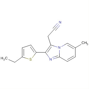Imidazo[1,2-a]pyridine-3-acetonitrile, 2-(5-ethyl-2-thienyl)-6-methyl- molecular structure