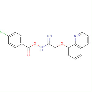 Ethanimidamide, N-[(4-chlorobenzoyl)oxy]-2-(8-quinolinyloxy)- molecular structure