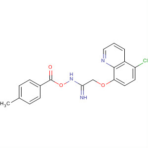 Ethanimidamide,2-[(5-chloro-8-quinolinyl)oxy]-N-[(4-methylbenzoyl)oxy]- molecular structure