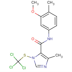1H-Imidazole-5-carboxamide,N-(3-methoxy-4-methylphenyl)-4-methyl-1-[(trichloromethyl)thio]- molecular structure